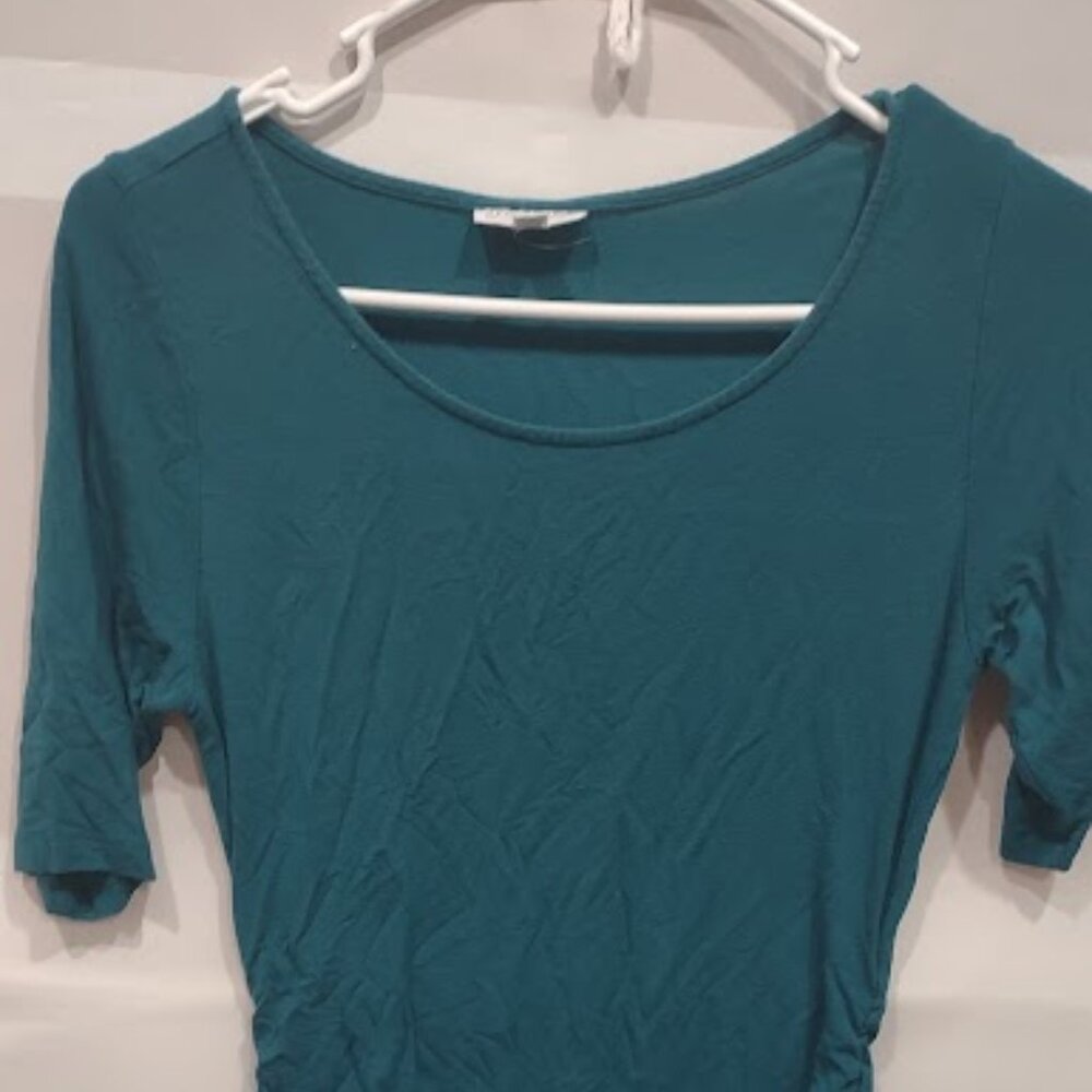 A PEA IN THE POD MATERNITY CREW NECK SHORT DRESS/LONG SHIRT 3/4 SLEEVES SIZE SM